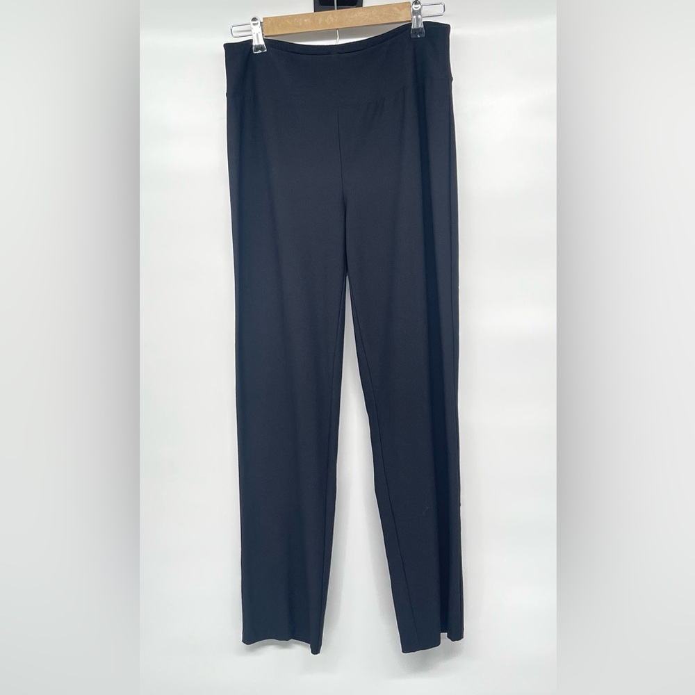 Eileen Fisher Washable Stretch Crepe Pant Women's S/P in Black Slim Fit